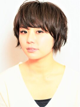 ヴォロンテ(volonte) ショート/束感ショート/やわらかパーマ/ココアブラウン/30代