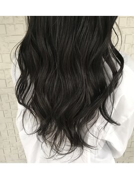 テラスヘア(TERRACE hair) 透ける黒髪風カラー × ロング