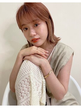 イーストハムアール(EAST HAM r) ミニボブ×オレンジ☆