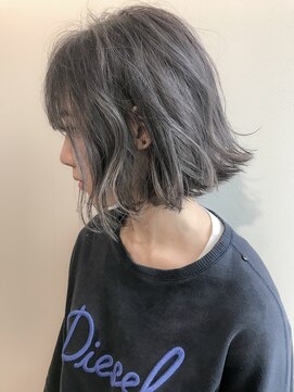 ジャム(Jam) 切りっぱなしボブ×ラベンダーグレージュ★中村大輔