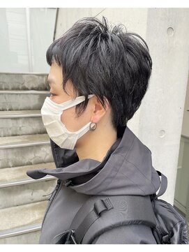 ユノ(juno) 黒髪ベリーショートのニュアンスパーマ！