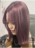 ラベンダーピンク[新宿駅/グレーベージュ/レイヤーロング]