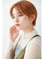 トリッカ 銀座(tricca)&nbsp;丸みショートひし形ショート小顔カット／アプリコットオレンジ