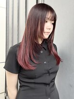 ココ 原宿(KOKO)&nbsp;レイヤー黒髪小顔クラゲヘアーオリーブグレーココアベージュ