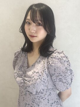 フレーム 博多店(FRAME) 韓国風くびれミディアムレイヤーカット×ラベンダー【福岡博多】