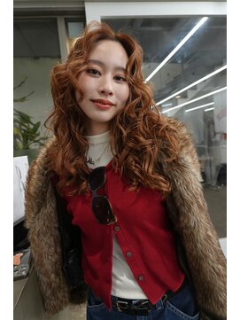 レコ 渋谷(LECO) オレンジカラーロングレイヤー