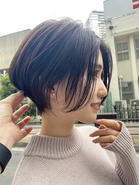 ワン バイ ジエクト(One by The Ect) 【似合わせ】小顔ショート/フェザーショート/くすみベージュ