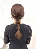 編みおろしヘアアレンジ