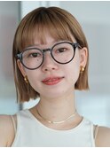 面長　切りっぱなし　ミニウルフ　外ハネ　ボブ　レイヤー