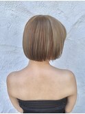 ミニボブ ハイライト スターダストベージュ