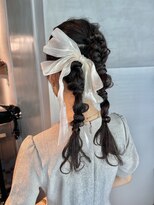 シャルムバイケンジ(Charm.by KENJE)&nbsp;【ツインポニーテール】結婚式/銀座/ヘアセット/アレンジ