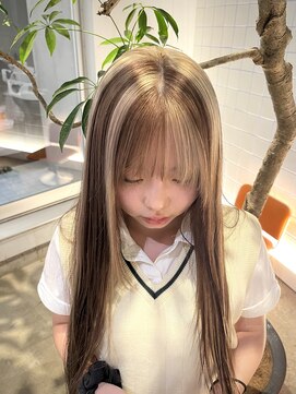 ローエ バイ デコ(Rohe by DECO) 【廣川】ブラウン×ブロンド/ブロックカラー/mixカラー/デザイン