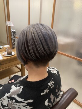 エルベ 内原店(elve) バレイヤージュ×グレー