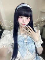 ヘアーグランデシーク(Hair Grande Seeek)&nbsp;ネイビーブルー　エクステスタイル