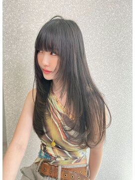 天神美容室 『福岡美容室/ayana』韓国ヘア当日予約/ナチュラルブラウン