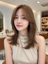 クレビアテン(CreBiA ten_)&nbsp;艶髪/透明感/レイヤーカット/顔まわりカット/ライトブラウン