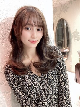 コア 銀座(COA) マロンベージュ/極細ハイライト/かきあげバング[銀座]