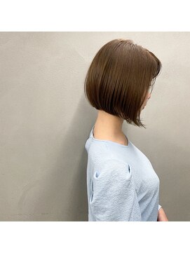 タグ(#tag) #前下がりボブ×ブルーベージュカラー