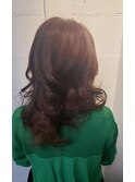 グラデーション ハイライト ミディアム ヘアスタイル