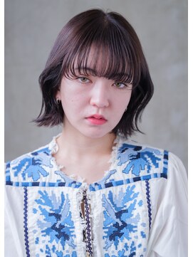 ジェーン(JANE) グレージュの切りっぱなしボブ