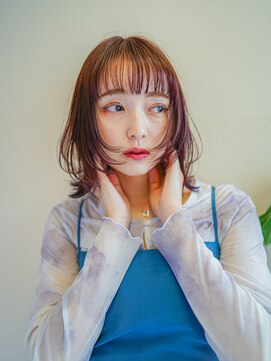 マセナ(Masena) 韓国風フェイスレイヤー×red brown