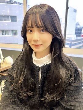 ラボヌールヘアーレーヴ 池袋店(La Bonheur hair reve) 韓国風/くびれレイヤーロング/グレージュ/グレーベージュ