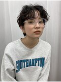 女性らしいショートパーマ