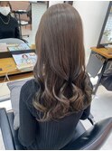 透明感カラーミルクティーベージュカラー髪質改善韓国ヘア