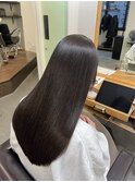 艶髪ストレート×ロング×ダークグレー×髪質改善【広島】