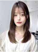 大人シンプルレイヤースタイル*レイヤーカット*ロングヘア*面長