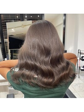 ブレンド 渋谷(BLend) 黒髪ボブルフネビージュ小顔ワンレンスペインカール