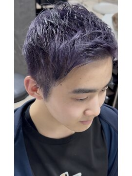 エメヘアデザイン ルイス(Aimer Hair Design Lewis) メンズカット/パープル/弘前市