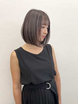 ネイロ バイ ジルブラン 葛西(NeiRo by JIL BLAN) 葛西ハイライト白髪ぼかしショートボブ小顔カットレイヤーカット