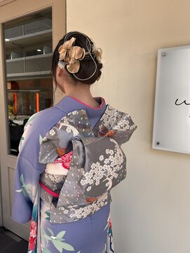 ヘアセット・着付け#振袖ヘア