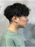 MEN’S HAIR/シャドウパーマ/刈り上げセンターパート/群馬高崎