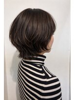 ペスカケイクリエイティブ(PESCA K-CREATIVE)&nbsp;くびれショートボブ×コーラルピンクベージュ