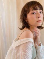 キース ヘアアンドメイク 恵比寿(kith. hair&make)&nbsp;透明感ブラウンベージュ/外はねミディアム/レイヤーカット