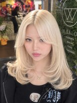 ダブル アンダーバー サロン(W_SALON)&nbsp;【W_SALON 河原町】ホワイトブロンド/透明感カラー