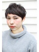 エルデ ナインズ ヘアー スタンド 川口店(elde 9's HAIR STAND)&nbsp;ワイドバング&モーブカラーのワンサイドくびれミディ風ヘア
