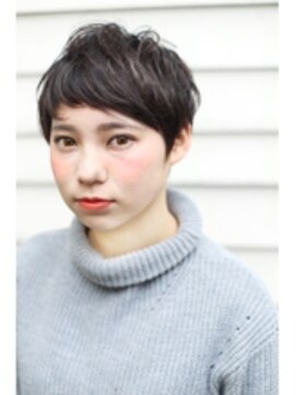 エルデ ナインズ ヘアー スタンド 川口店(elde 9's HAIR STAND) ワイドバング&モーブカラーのワンサイドくびれミディ風ヘア