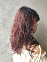 ヘアサロンM 新宿 ピンクカラー