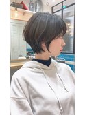 ダークグレージュ大人美人ショートボブ　新宿