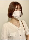 イメチェン/似合わせカット/フルバング/レッドブラウン/柏