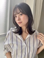 ノイズ オオサカ(NOISM) グレージュインナーカラーくびれミディアムウルフボブ