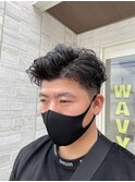 ツーブロックxパーマ