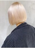 ホワイトブロンド_チェリーブラウンフェミニンロング_ba366711