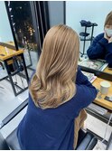 デジタルパーマミルクティーベージュカラー髪質改善韓国ヘア