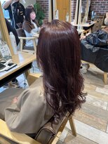 リスタバイネオリーブ 浅草(Re:sta by neolive)&nbsp;深みのあるワインレッドカラー　美容室　キッズルーム　浅草