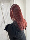 ロングレイヤーカット/美髪スタイル/艶カラー/ベビーピンク