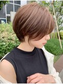 ショートボブ/前髪×ブリーチなし韓国ヘア[新宿]